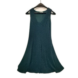 Charlotte Russe Sparkly Green Holiday Party Dress Sleeveless V-Neck Women's S